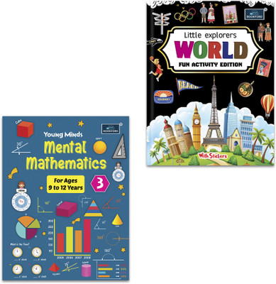 WORLD Activity & Sticker Book + Mental Mathematics Part 3(Age 9-12)( (Set of 2)(Paperback, BOOKFORD PUBLICATIONS PVT. LTD.)