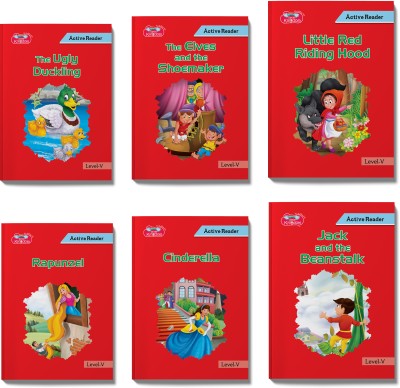 Active Reader Story 6 Books Combo for Kids 9-10 Years | Moral Story Books | The Elves and the Shoemaker, Cinderella, Rapunzel, Little Red Riding Hood, Jack and the Beanstalk, and The Ugly Duckling(Paperback, Nageen Prakashan)