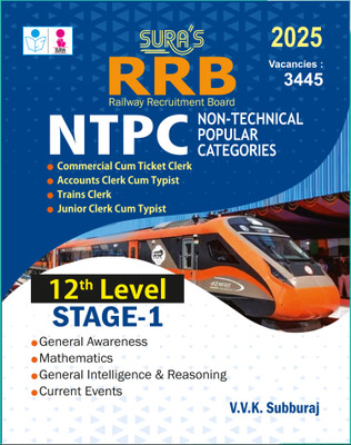 SURA`S RRB NTPC (Non-Technical Popular Categories) 12th Level Stage-1 Exam Book Guide in English Medium 2025(Paperback, V.V.K SUBBURAJ)