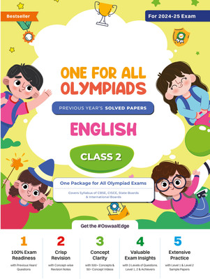 Oswaal One for All Olympiad Class 2 English | Previous Years Solved Papers | for 2024-25 Exam(English, Paperback, unknown)