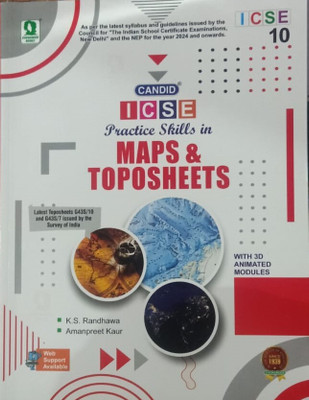 CANDID ICSE PRACTICE SKILLS IN MAPS & TOPOSHEETS CLASS-10(Paperback, K.S. RANDHAWA, AMANPREET KAUR)
