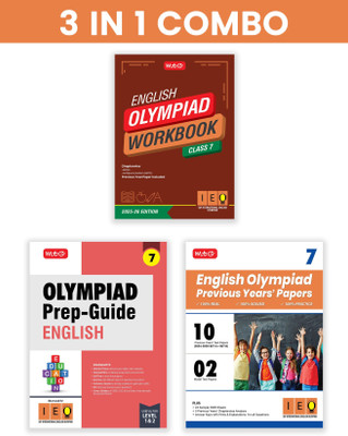 MTG Class-7 International English Olympiad (IEO) Workbook, Prep-Guide & Previous Years Papers (PYQs) with Mock Test Paper (Set of 3 Books) - SOF Olympiad Books For 2025-26 Exam(Paperback, MTG Editorial Board)