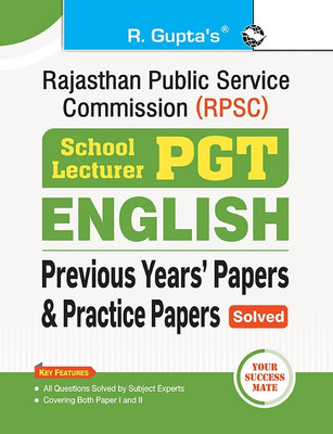 RPSC : School Lecturer (PGT) English – Previous Years' Papers & Practice Papers (Solved)(Paperback, RPH Editorial Board)