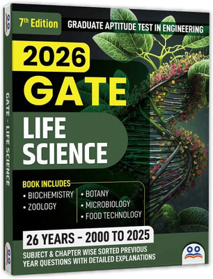 GATE Life Science 2026  - Topicwise Solved Previous Year Papers (2000–2025) with Detailed Explanations | Best Selling GATE Life Science 2026 Book | Practice Questions Based on Updated GATE LIFE SCIENCE XL Syllabus | Two Brothers Publications(Paperback, Kailash Choudhary)