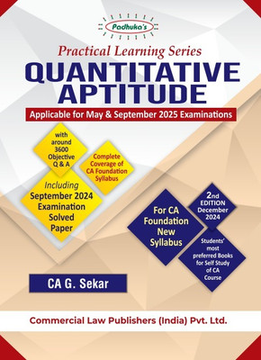Quantitative Aptitude for Ca Foundation (Edition2nd Edition, Dec. 2024)(English, Paperback, unknown)