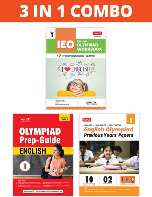 MTG International English Olympiad (IEO) Workbook, Prep-Guide & Previous Years Papers (PYQs) with Mock Test Paper Class 1 - SOF Olympiad Books For 2024-25 Exam (Set of 3 Books)(Paperback, MTG Editorial Board)