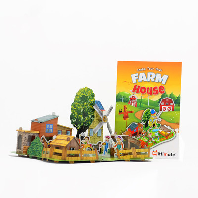 Farm House Model Construction Book for Kids 8-12 I 3D Paper Model DIY Craft Book(Paperback, Mittimate)