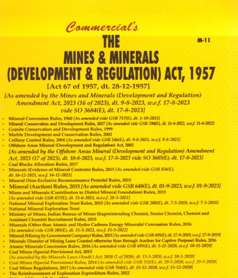Commercial’s, The Mines & Minerals (Development & Regulation) Act, 1957 (Bare Act) – Edition 2024(Paperback, commercial)