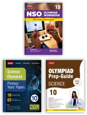 MTG National Science Olympiad (NSO) Workbook, Prep-Guide & Previous Years Papers with Self Test Paper Class 10 - SOF Olympiad Books For 2023-24 Exam (Set of 3 Books)(Paperback, MTG Editorial Board)
