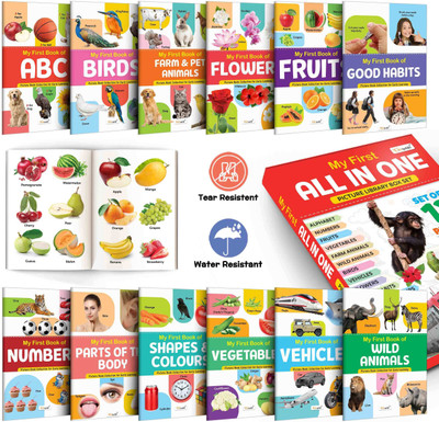Lkg Class Picture Book Box Set (Red Edition) : Books For Children, All In One essential Book, Gift Set For Kids My First All in One Picture Library Box Of 12 Books(Paperback, GOWOO)