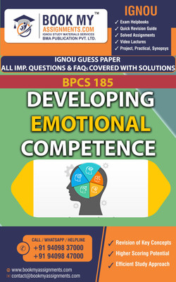 IGNOU BPCS 185 Developing Emotional Competence | Guess Paper| Important Question Answer | Bachelor of Arts (BAG)Psychology(Paperback, BMA Publication)