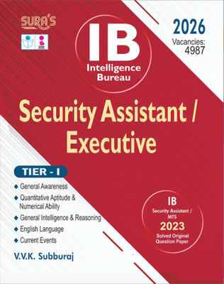 SURA`S IB Intelligence Bureau Security Assistant / Executive Tier-I Exam Book Guide in English Medium - 2026(Paperback, VVK SUBBURAJ)