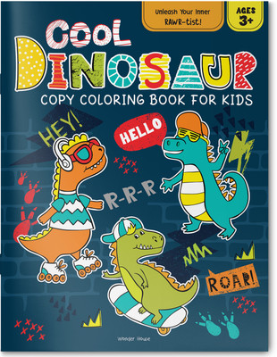 Cool Dinosaur Copy Coloring Book for Kids(English, Paperback, unknown)