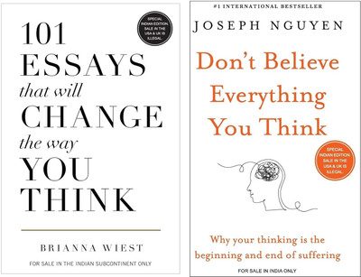 Don't Believe Everything You Think + 101 Essays That Will Change The Way You Think (2 Book Combo)(Paperback, JMD BOOKS`) Don't Believe Everything You Think + 101 Essays That Will Change The Way You Think (2 Book Combo)(Paperback, JMD BOOKS`)