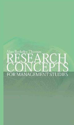 Research Concepts for Management Studies(English, Hardcover, Thomas Alan Berkeley)