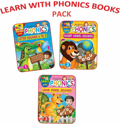 Learn with Phonics Pack -1  - INcludes Three Books – Letter Sounds A To Z, Short Vowel Sounds, And Long Vowel Sounds | Learn Phonetic Sounds | Dreamland Publications(English, Paperback, unknown)