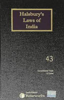 Halsbury's Laws of India-Consolidated Table
of Cases (Volumes 32-36 and 40-42); Vol 43(Paperback, HLI)