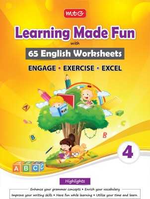 MTG 65 English Worksheets Class 4 - (Learning Made Fun) Workbooks to Improve Your Writing Skills, Grammar Concept & Enrich Your Vocabulary (Based on CBSE/NCERT)(Paperback, MTG Editorial Board)