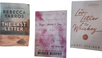 The last letter+thing I wanted to say+A love letter to whiskey set of 3 book combo(Paperback, Rebecca Yarros)
