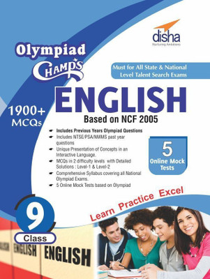 Olympiad Champs English Class 9 with 5 Mock Online Olympiad Tests(English, Paperback, Disha Experts)