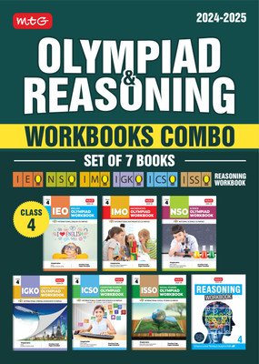 MTG NSO-IMO-IEO-NCO-IGKO-ISSO Olympiad Workbook and Reasoning Book Combo Class 4 (Set of 7 Books) | MCQs, Previous Years Paper & Achievers Section - SOF Olympiad Preparation Books For 2024-25 Exam(Paperback, MTG Editorial Board)