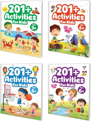 201+ Activities for Kids for Age 3, 4, 5 and 6+ : Kids Activity Book, Fun Activities and Exercises For Children, Early learning activities for children, Mazes, Spot the differences, Matching games, Patterns, Brain games, Hide and seek, Word search, Rhymes, Puzzle, All about me, Join the dots | Pack 
