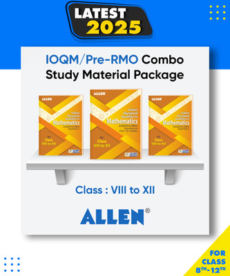 Indian Olympiad Qualifier in Mathematics IOQM/ PRE-RMO Book Part 1 & 2 with Solutions for Class 8 to 12 Set of 3 Books Combo by ALLEN Paperback, ALLEN Expert Faculties|New Latest Edition For 2025-2026(Paperback, ALLEN Expert Faculties)