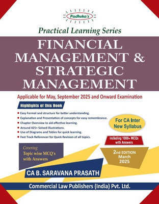 Practical Learning Series Financial Management and Strategic Management for CA Inter New Syllabus(Paperback, CA B. Saravana Prasath)