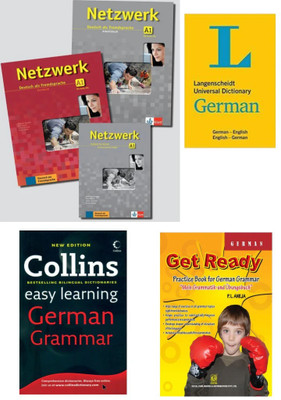 Netzwerk A1 Textbook+Workbook+Glossar+ German Universal Langenscheidt Dictionary+Collins Easy Learning Grammar+Get Ready German Grammar and Practice Book (Set of 6 books)(Paperback, Goyal) Netzwerk A1 Textbook+Workbook+Glossar+ German Universal Langenscheidt Dictionary+Collins Easy Learning Grammar+Get Ready German Grammar and Practice Book (Set of 6 books)(Paperback, Goyal)