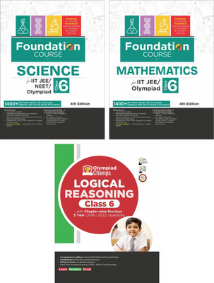 Foundation Course in Science, Mathematics & Logical Reasoning Class 6 for Iit-Jee/ Neet/ Olympiad(English, Paperback, unknown)