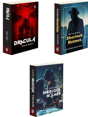 The Case Book of Sherlock Holmes, The Memoirs of Sherlock Holmes and Dracula : Timeless Masterpieces of Mystery and Horror, Top classic novels, Mystery & Suspense Combo | Combo of 3 Novels(Paperback, Arthur Conan Doyle, Bram Stoker)