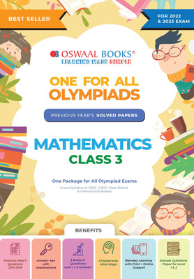 One For All Olympiad Previous Years' Solved Papers Class-3 Math Book 2023(English, Paperback, Oswaal Editorial Board)