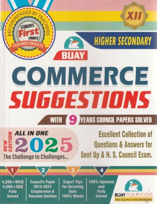 BIJAY HIGHER SECONDARY ENGLISH MEDIUM COMMERCE SUGGESTIONS CLASS 12 COMMERCE ALL IN ONE 2025 WITH 9 YEARS BOARD PAPERS BIJAY PUBLICATIONS(Paperback, THE EXPERIANCED AUTHORS)