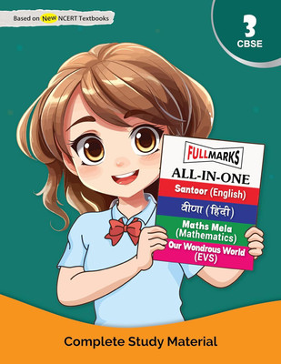 Full Marks Class 3 All In One Guide (English, (Santoor) Hindi, (Veena) Mathematics (Maths Mela) & EVS (Our Wondrous World) Based On New NCERT Books 2025(Paperback, Full Marks Pvt Ltd)