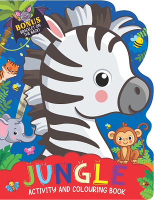 Jungle Activity and Colouring Book- Die Cut Animal Shaped Book  - Kids Age 3–8 Years | Die-Cut Animal Shaped Workbook with Mazes, Dot-to-Dot, Word Search, Colour by Number & Fun Brain-Boosting Activities | Enhances Problem-Solving & Imagination(English, Paperback, Dreamland Publications) Jungle Activity and Colouring Book- Die Cut Animal Shaped Book  - Kids Age 3–8 Years | Die-Cut Animal Shaped Workbook with Mazes, Dot-to-Dot, Word Search, Colour by Number & Fun Brain-Boosting Activities | Enhances Problem-Solving & Imagination(English, Paperback, Dreamland Publications)