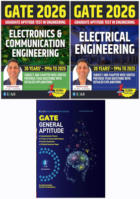 GATE Electrical Engineering, Electronics and Communication and GATE General Aptitude Theory  - [Set of 3 Books] Previous Year Solved Papers with Detailed Solution | Topic Wise Sorted Question Bank with Detailed Explanation | Best Seller Guide for GATE Electronics And Communication & Electrical Engin