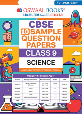 Oswaal Cbse Sample Question Papers Class 9 Science Book(English, Paperback, unknown)