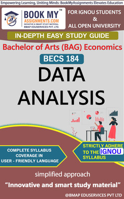 IGNOU BECS 184 Data Analysis Study Material (In Depth Guide) For Ignou Student(Paperback, BMA Publication)