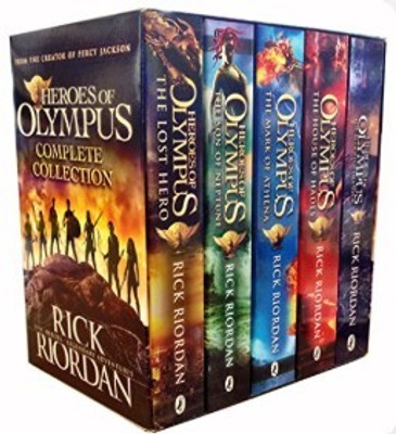 Heroes of Olympus Complete Collection 5 Books Box Set -The Lost Hero/The Son of Neptune/The Mark of Athena/The Blood of Olympus by Rick Riordan(Paperback, Riordan Rick)