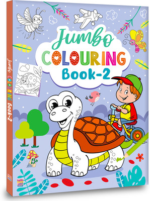 Jumbo Creative Colouring Book(Level 2) for Kids and Children - Drawing, Coloring, Painting and Art Book with Colour Reference - Ages 3+ Years Old(Perfect Binding, HelloFriendBooks)