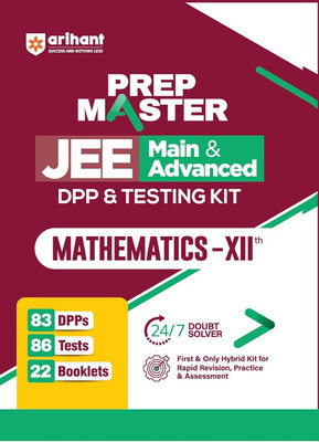 Arihant Prep Master JEE Main and Advanced Mathematics Class 12 | DPP and Testing Kit with 92 Daily Practice Papers, 109 Tests, 25 Booklets, Doubt Solver | Hybrid Practice Book for JEE 2026 Preparation 
English Medium(Paperback, Rizwan Ahmad Ansari, Hari Pratap Singh)