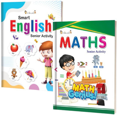 InIkao UKG Activity Combo: 64-Page English Activity Book & 72-Page Maths Activity Book | Fun & Educational Learning Books for Kids | Develops Language, Math, and Problem-Solving Skills  - Children Books for Maths And English(Paperback, InIkao)