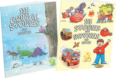 111 Animal Stories & Rhymes Pack of 2 Books | Books for Boys | Short Stories | For 6 to 8 Year Old Kids  - Bundle(Paperback, Parragon)