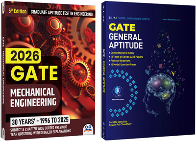 GATE Mechanical Engineering and GATE General Aptitude Previous Year Solved Papers Books Combo Set [2 Books]  - 2025 | Chapter wise PYQ & Practice Question Bank Sorted with Detailed Explanations | Best Study Material Useful for Mechanical Engineering Examinations in India | Two Brothers Publications(