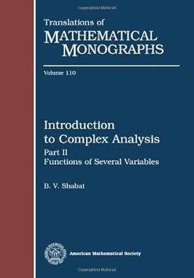 Introduction to Complex Analysis, Part 2; Functions of Several Variables(English, Paperback, American Mathematical Society)