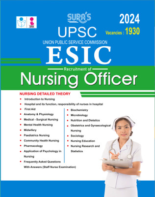 SURA`S UPSC ESIC Nursing Officer Exam Book Guide in English Medium - Latest Updated Edition 2024(Paperback, A PANEL OF AUTHORS)