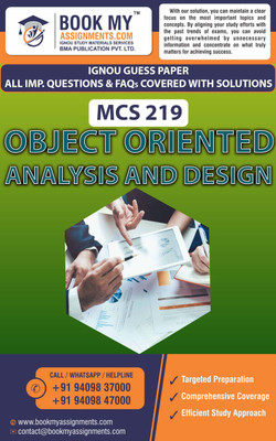 IGNOU |MCS 219 Object Oriented Analysis and Design Guess Paper| Important Question Answer |(Paperback, BMA Publication)