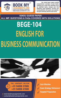 IGNOU BEGE 104 English for Business Communication GUESS PAPER Study Material For IGNOU Students Latest Edition(Paperback, BMA Publication)