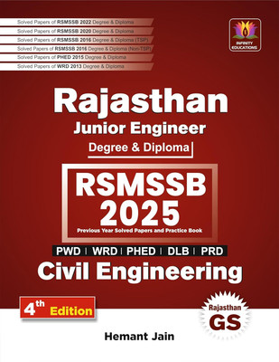 RSMSSB 2025 Rajasthan Junior Engineer Civil Engineering Degree & Diploma Previous Year Solved Papers and Practice Book(Paperback, Hemant Jaiin)
