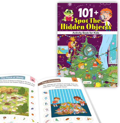 101+ Spot the Hidden Objects Activity Book for Kids : Puzzles book for Preschoolers, Brain Boosting Workbook with Search and Find Games, Chidren activity book(Paperback, GOWOO)